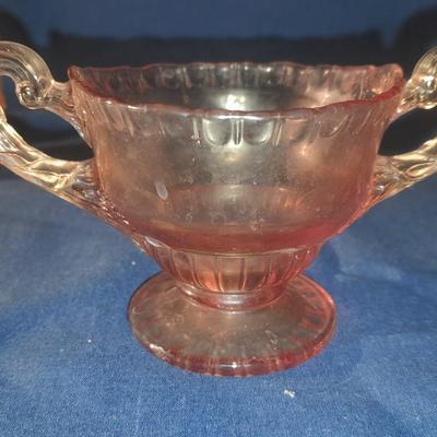 Vintage Amber Glassware Indiana glass juice cup, cream or sugar dish and small crackle glass pitcher