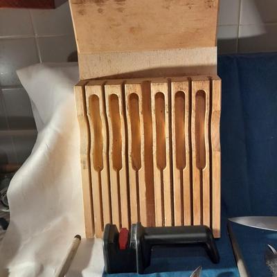 Kitchen Knives with knife block