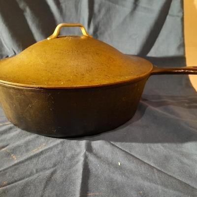 Unmarked Cast Iron skillet with lid