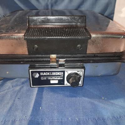 Black & Decker grill - waffle maker and a vintage dazey seal a meal