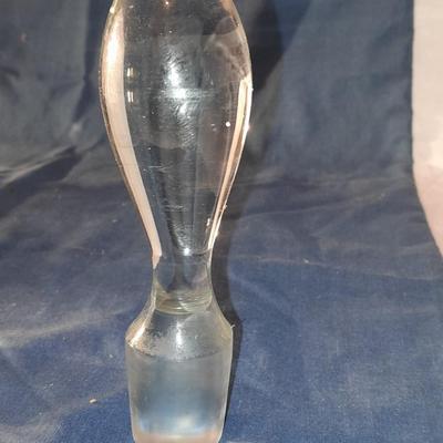 Vintage Floral Etched Tall Crystal Decanter w/ Stopper glasses, small pitcher and a three footed platter