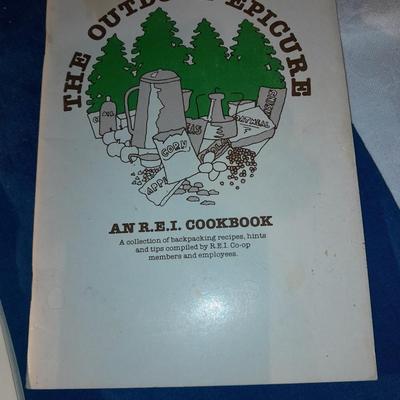 Six cookbooks - Lewis & Clark food journal - Spirit Earth cooking - Santa Fe trail and others
