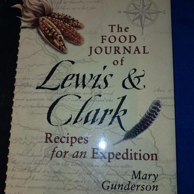 Six cookbooks - Lewis & Clark food journal - Spirit Earth cooking - Santa Fe trail and others
