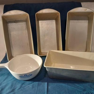 Bread pans and corning dish