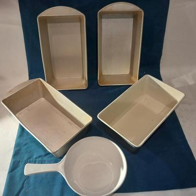 Bread pans and corning dish