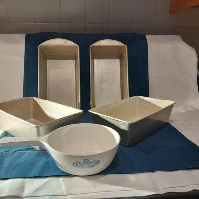 Bread pans and corning dish