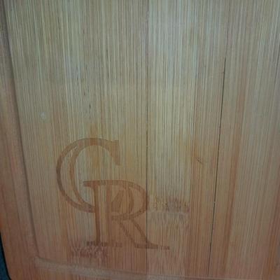 Broiler pan with Colorado Rockies inscribed cutting board