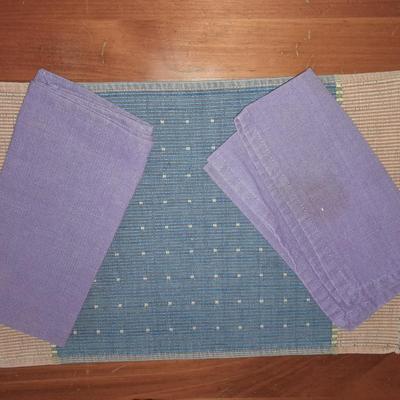 Table linens - placemats and assorted linen napkins
