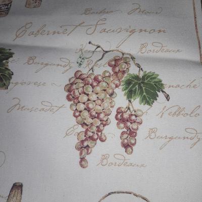 Grape themed Kitchen Apron and two sets of hanging grapes