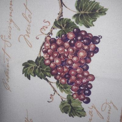 Grape themed Kitchen Apron and two sets of hanging grapes