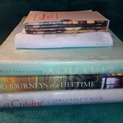 Cookbooks - Aquavit - Food Journeys of a Lifetime - La Cuisine and a La Sauce tablecloth