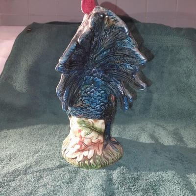 12" ceramic rooster