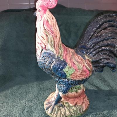12" ceramic rooster