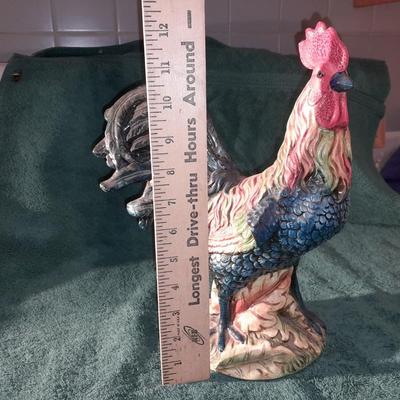 12" ceramic rooster
