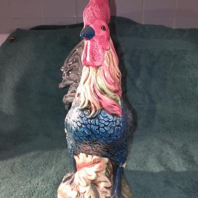 12" ceramic rooster