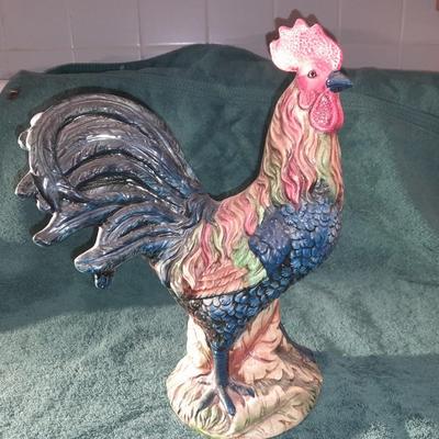 12" ceramic rooster