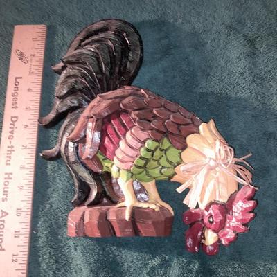 Rooster wall art with chicken themed Apron