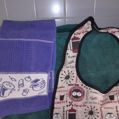 Kitchen towels, large bib and other Kitchen linens