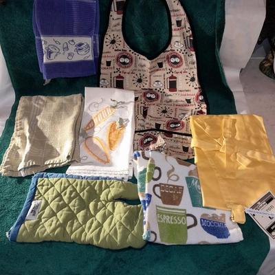 Kitchen towels, large bib and other Kitchen linens