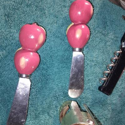 Vintage thermoses and wine corks