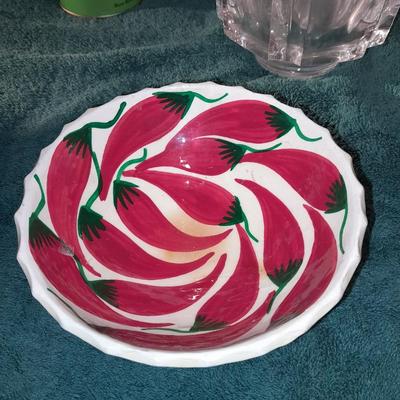 Kitchen dishware chili pepper pottery bowl and more
