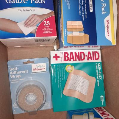 Home first aid - Band-Aids - gauze - Tape - and other home first aid items