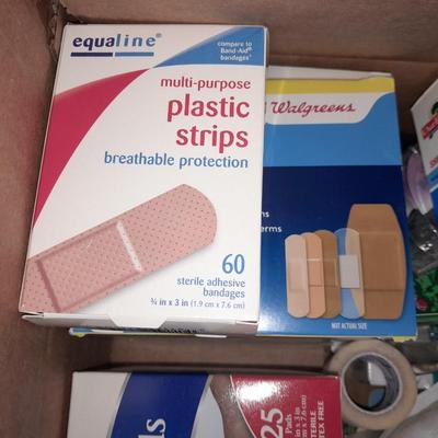 Home first aid - Band-Aids - gauze - Tape - and other home first aid items