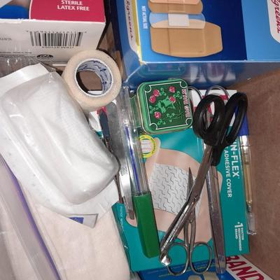 Home first aid - Band-Aids - gauze - Tape - and other home first aid items