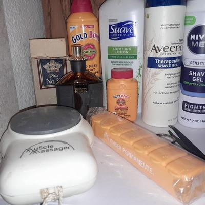 Men's hygiene items shaving brushes, lotions, cologne and more