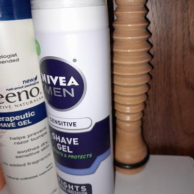 Men's hygiene items shaving brushes, lotions, cologne and more