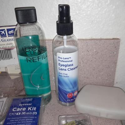 Ear & forehead thermometer and eyeglass care items