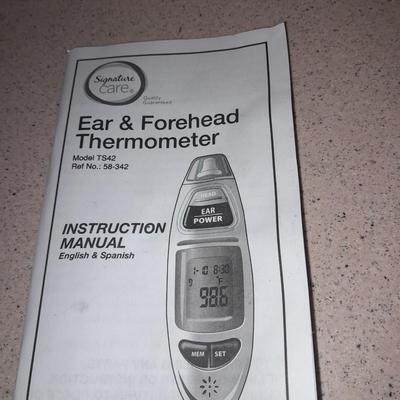 Ear & forehead thermometer and eyeglass care items