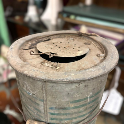 Antique Metal Green River Metal Minnow bucket