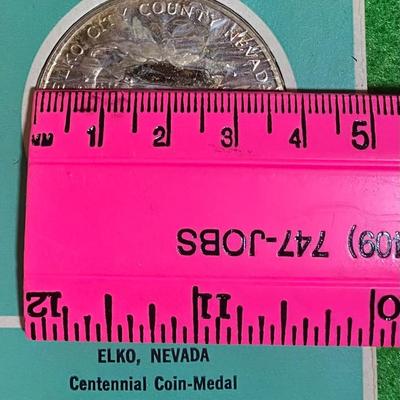 ELKO , NEVADA Centennial  1869 1969 Coin - Medal , The Franklin Mint, Solid Frankling Bronze/ Proof SPI-107