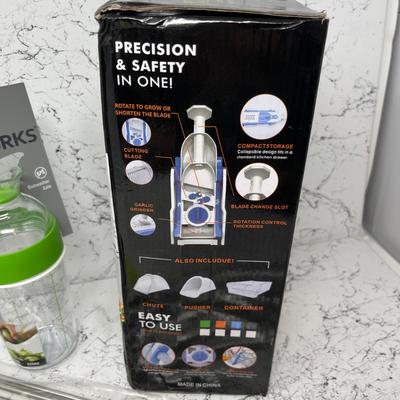 New Mandoline slicer, dressing shaker & sink drain