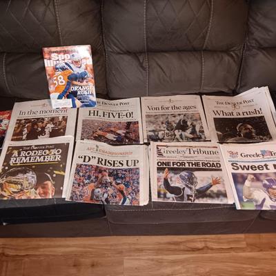Denver Bronco's Newspapers on special Bronco's events and successes