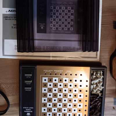 Portable Games and Small Electronic games Including Tandy Chess complete with case!