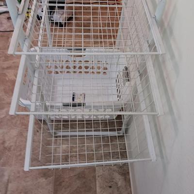 Metal baskets with Stand, Laundry hamper, and clothes Iron