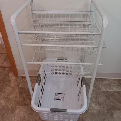 Metal baskets with Stand, Laundry hamper, and clothes Iron