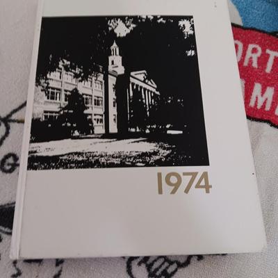 Fort Collins Lambkins Yearbooks 1968, 1969 and 1974, with go team go vintage Lambkins towel
