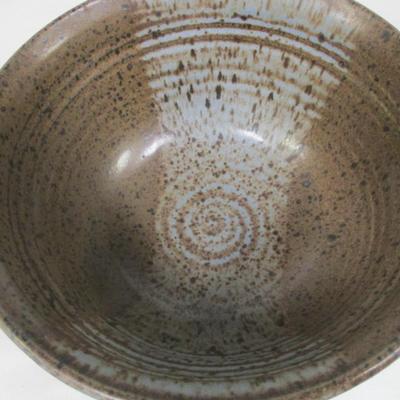 Handmade Pottery Bowl  Signed By Artist