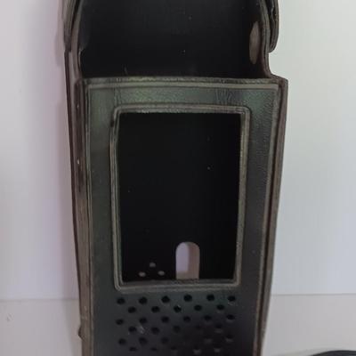 Working Uniden 10 channel Scanner radio with power cord with a Sony handheld watchman television