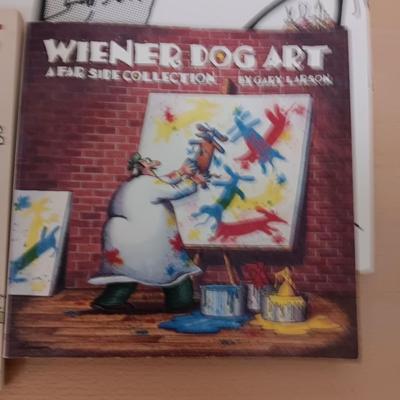 Five The Far Side books with Calvin & Hobbes book too