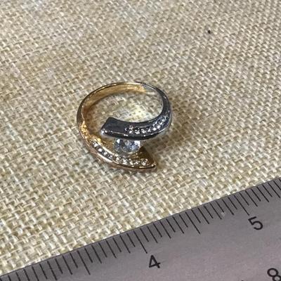 Silver /Gold Tone Cocktail Ring New