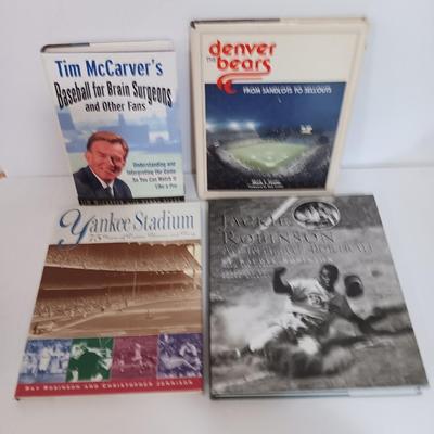 Books on Baseball Denver Bears, Tim Carver's Baseball, Jackie Robinson, and Yankee stadium