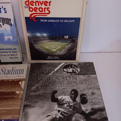 Books on Baseball Denver Bears, Tim Carver's Baseball, Jackie Robinson, and Yankee stadium