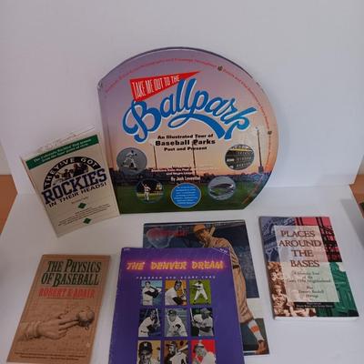 Baseball books - Physics of baseball - 1983-Mile-High program and scorecard- Heritage - Coors field - and more