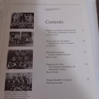 Baseball books - Physics of baseball - 1983-Mile-High program and scorecard- Heritage - Coors field - and more