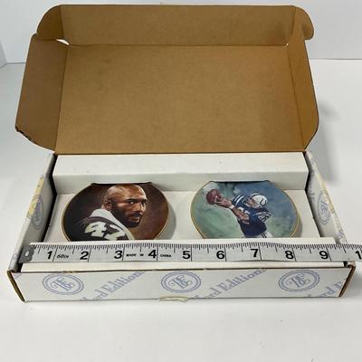 -85- COLLECTIBLE | Bradford Exchange NFL 75th Anniversary All Time Team Plates | Mel Blount & Raymond Berry