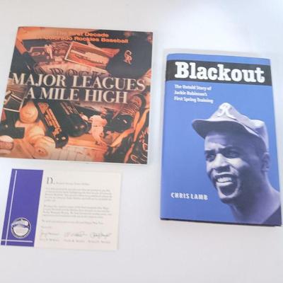 Two Baseball books - Certified Major Leagues of Mile High and Autographed Blackout hardback